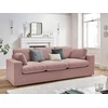 Image de Canapé droit fixe compact BELAIR rose BOBOCHIC 3 places