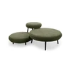 Image de Lot de 3 poufs EDEN tissu texturé vert BOBOCHIC