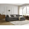 Image de Canapé d'angle réversible BELAIR velours côtelé taupe BOBOCHIC 4 places