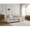 Image de Canapé droit fixe compact BELAIR velours côtelé beige BOBOCHIC 3 places