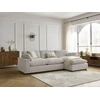 Image de Canapé d'angle réversible BELAIR velours côtelé beige BOBOCHIC 4 places