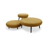 Image de Lot de 3 poufs EDEN tissu texturé jaune BOBOCHIC