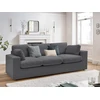 Image de Canapé droit fixe compact BELAIR gris foncé BOBOCHIC 3 places