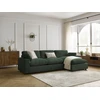Image de Canapé d'angle réversible BELAIR velours côtelé vert BOBOCHIC 4 places