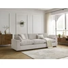 Image de Canapé droit fixe 4 places BELAIR velours côtelé beige BOBOCHIC