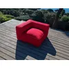 Image de Angle pour canapé de jardin modulable GIULIA avec bâche de protection rouge BOBOCHIC
