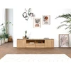 Image de Meuble TV 2 portes 200 cm BARBARA bois massif de manguier et terrazzo BOBOCHIC