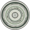 Image de Tapis poils ras IVY motif vintage vert 120x120 BOBOCHIC