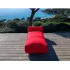 Image de Méridienne sans accoudoir pour canapé de jardin modulable GIULIA avec bâche de protection rouge BOBOCHIC