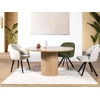 Image de Table à manger ronde D.140 cm BOECIA travertin naturel BOBOCHIC