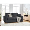 Image de Canapé droit convertible ouverture express AUGUSTIN tissu bouclette gris foncé 140x200 BOBOCHIC 3 places