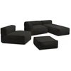 Image de Canapé de jardin modulable GIULIA avec bâche de protection, 1 chauffeuse 1 place, 1 angle, 1 méridienne et 1 noir BOBOCHIC