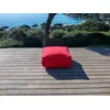 Image de Pouf pour canapé de jardin modulable GIULIA avec bâche de protection rouge BOBOCHIC