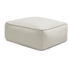 Image de Pouf pour canapé de jardin modulable GIULIA avec bâche de protection beige BOBOCHIC