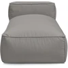Image de Méridienne sans accoudoir pour canapé de jardin modulable GIULIA avec bâche de protection gris foncé BOBOCHIC