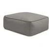 Image de Pouf pour canapé de jardin modulable GIULIA avec bâche de protection gris foncé BOBOCHIC