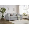 Image de Canapé droit convertible CEZANNE ouverture express tissu bouclette gris clair 140x194 BOBOCHIC 3 places