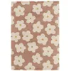Image de Tapis poils courts SUZY motif fleur rose 120x170 BOBOCHIC