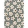 Image de Tapis poils courts SUZY motif fleur bleu 120x170 BOBOCHIC