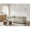 Image de Canapé droit fixe 3 places GIORGIA tissu bouclette beige BOBOCHIC