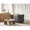 Image de Fauteuil GIORGIA velours côtelé gris foncé BOBOCHIC
