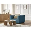 Image de Fauteuil GIORGIA velours côtelé bleu clair BOBOCHIC