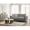 Image de Canapé droit convertible ERNEST ouverture express gris foncé 140x190 BOBOCHIC 3 places