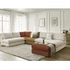 Image de Canapé d'angle modulable PARIS velours côtelé avec 3 chauffeuses, 1 méridienne, 1 angle, et 1 pouf multicolore BOBOCHIC 6 places