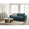 Image de Canapé droit convertible ERNEST ouverture express bleu foncé 140x190 BOBOCHIC 3 places