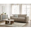 Image de Canapé droit convertible ERNEST ouverture express taupe 140x190 BOBOCHIC 3 places
