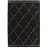 Image de Tapis poils longs SIMON motifs graphiques noir 160x230 BOBOCHIC