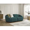 Image de Canapé droit fixe 2 places TINA tissu bouclette bleu clair BOBOCHIC