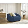 Image de Fauteuil TINA velours côtelé bleu foncé BOBOCHIC