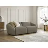 Image de Canapé droit fixe 3 places TINA tissu bouclette taupe BOBOCHIC
