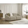 Image de Canapé droit fixe 2 places TINA tissu bouclette beige BOBOCHIC