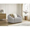 Image de Fauteuil TINA tissu bouclette gris clair BOBOCHIC