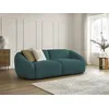 Image de Canapé droit fixe 3 places TINA tissu bouclette bleu clair BOBOCHIC