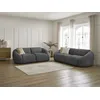 Image de Ensemble canapé droit fixe 3 + 2 places TINA velours côtelé gris foncé BOBOCHIC 5 places