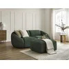Image de Canapé droit fixe 2 places TINA velours côtelé avec pouf vert BOBOCHIC