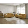 Image de Ensemble canapé droit fixe 3 + 2 places TINA velours côtelé jaune BOBOCHIC 5 places