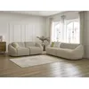 Image de Ensemble canapé droit fixe 3 + 2 places TINA tissu bouclette beige BOBOCHIC 5 places