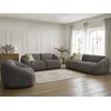 Image de Ensemble canapé droit fixe 3 + 2 places + fauteuil TINA velours côtelé taupe BOBOCHIC 6 places