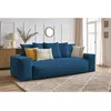 Image de Canapé droit convertible coffre VOLTAIRE bleu foncé BOBOCHIC 3 places