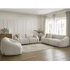 Image de Ensemble canapé droit fixe 3 + 2 places + fauteuil TINA velours côtelé beige BOBOCHIC 6 places