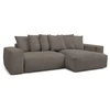 Image de Canapé d'angle réversible VOLTAIRE velours côtelé taupe BOBOCHIC 4 places