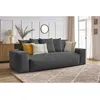 Image de Canapé droit convertible coffre VOLTAIRE gris foncé BOBOCHIC 3 places