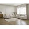 Image de Ensemble canapé droit fixe 3 + 2 places TINA velours côtelé beige BOBOCHIC 5 places