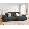 Image de Canapé d'angle réversible convertible coffre VOLTAIRE gris foncé réversible BOBOCHIC 4 places