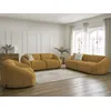 Image de Ensemble canapé droit fixe 3 + 2 places + fauteuil TINA velours côtelé jaune BOBOCHIC 6 places