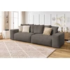 Image de Canapé droit fixe 4 places VOLTAIRE velours côtelé taupe BOBOCHIC